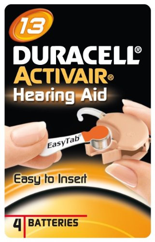 40 St. DURACELL Easytab DA13/ActivAir – för alla hörapparater med batterityp 13/ORANGE