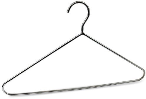 GERSO 10 Stück Kleiderbügel Stahl Metall verchromt 45cm breit 6mm stark Mengenrabatt