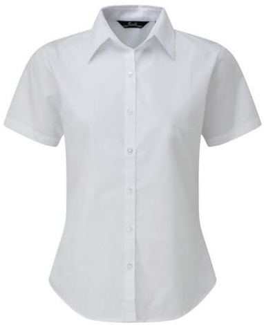 Premier Short Sleeve Poplin Blouse/Plain Work Shirt (18) (White)