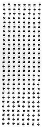 Wiggle Eyes Self-Adhesive 8 mm Diameter Black Pack of 670 Eyes for Stick-On Craft Figures Animals Snowmen Easter Bunny Crafts with Children Scrapbooking Decoration DIY