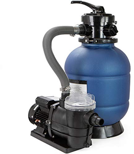 XtremepowerUS High-Flo Sand Filter Pump System 13 Filter Tank 10,000 Gallons for Above Ground Swimming Pool 3/4HP Pool Pump 2400GPH High Flow Fitting Adapter
