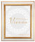 BIRAPA Bilderrahmen gold Vienna Rahmen 70x140 cm - Bilderrahmen vintage in Weiß Gold, Bilderrahmen Holz mit Zierleiste innen und außen, Fotorahmen, Holzrahmen