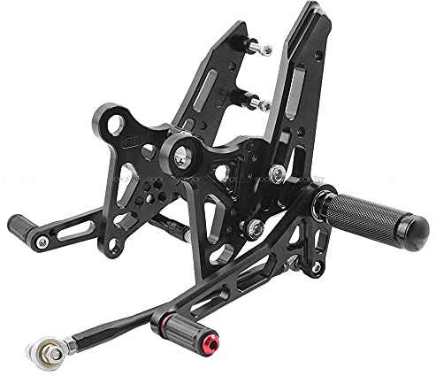 RockMute Motorcykel bakuppsättningar för HONDA MSX 125/Grom 2013-2020 justerbart fotstöd växelspak, bromspedal, fotpinnar bakset (svart)