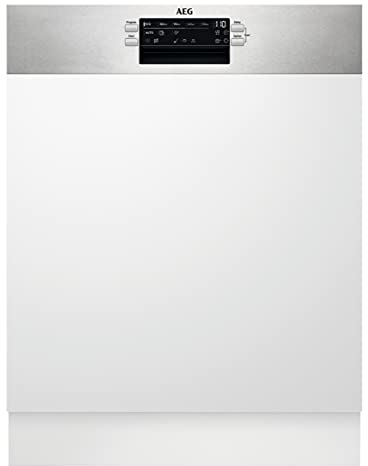 AEG FES5393AZM Integrierter-Geschirrspüler / 60cm / AirDry - perfekte Trocknungsergebnisse / D / energiesparend / MaxiFlex Besteckschublade / Beladungserkennung / Display / Startzeitvorwahl