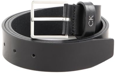 Calvin Klein Herren Gürtel Formal Belt 3,5 cm Ledergürtel, Schwarz (Ck Black), 85 cm