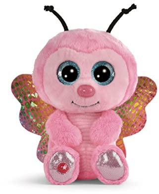 NICI GLUBSCHIS Farfalla Lilli Papilli 15 cm – pupazzo in morbido Peluche, simpatico Peluche da Coccolare e con cui Giocare, per Bambini e Adulti, 48734, idea regalo, Rosa