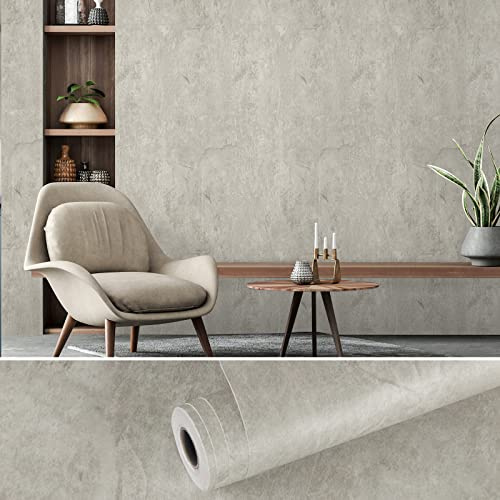 VEELIKE Papel Pintado Cemento Industrial 81cm x 300cm Papel Autoadhesivo Pared Hormigon Papel Adhesivo Vintage Papel de Pared Decorativo Salon Papel Pintado Pared Dormitorio Papel Tapiz Cocina Lavable