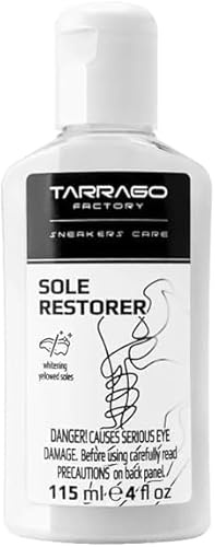 Tarrago Sneakers Sole Restorer 125ml – Restaurador de Suelas Blancas para Zapatillas | Elimina Amarilleo y Oxidación | Recupera el Blanco Original | Apto para Goma y EVA | Incluye Guante Protector