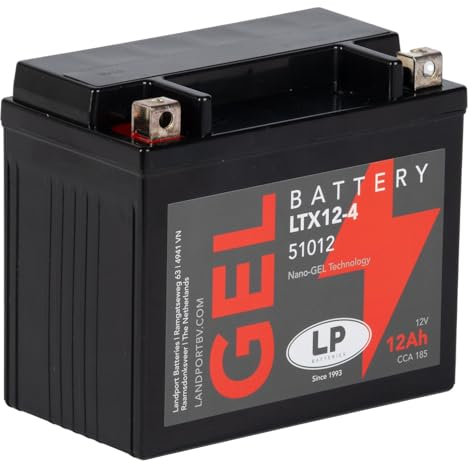 Batería de Gel para Moto Landport LP 12Volt, 12Ah /10Hr, 185 CCA- MG LTX12-4
