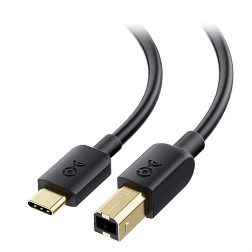 Cable Matters Druckerkabel USBC 0,3m (USB C auf USB B Kabel) in Schwarz - 0,3 Meter