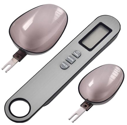 Cuillère à peser, cuillère à mesurer - Balance de cuillère doseuse réglable avec piles de monnaie électronique de haute qualité, cuillère doseuse réglable, têtes de cuillère interchangeables pour lec