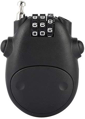 Ski Lock, Anti-Theft Telescopic Wire Lock 3 Snowboard Locked Digit Combination Pram Locking Ski Locked for Public Rack Security Coded Locking for Stroller Easy-to-use Black (Black)