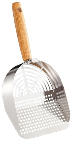 Moxeupon Kattlåda spade | rostfritt stål kattlåda spade | robust skärmverktyg, rengöringshjälp, bärbara katttillbehör för hushåll och hygien