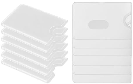 Vauki 6 Pezzi Titolare Della Carta Per Protezione Carte Di Credito Trasparente, Portacarte Plastica Rigida, Trasparente A Doppia Faccia, Contactless, Per Porta Carta D'Identità, Custodie Blocco Rfid