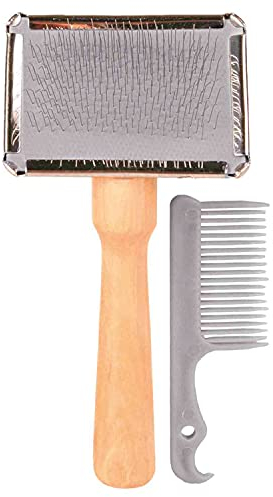 Trixie 2353 Softbürste, 6 × 13 cm, braun, silber