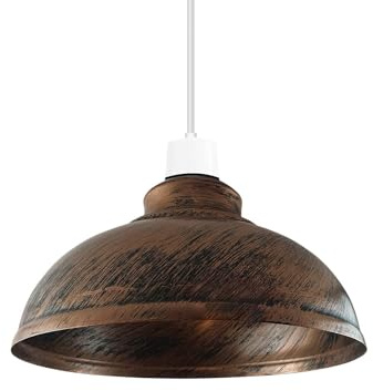 LEDSone Retro Industrial Ceiling Light Vintage E27 Style Curvy Shaped 29cm Easy fit Lampshades only for Pendant Hanging Chandelier Lighting