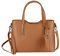 OBC Made IN Italy Damen Echt Leder Tasche Business Shopper Schultertasche Handtasche Ledertasche Umhängetasche Rindsleder Freizeittasche Cognac