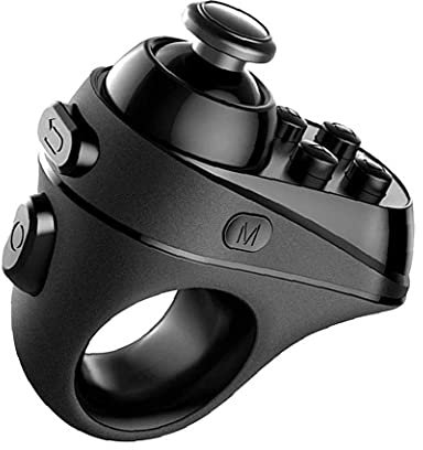 Bluetooth VR Controller Wireless Gamepad Joystick Gaming Remote Control Ring Shaped Joypad for Phones Video Games Black
