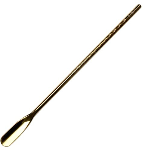 KRUVE Barra de café – 8.6 pulgadas de acero inoxidable (dorado) para agitar molidos durante la preparación con agitadores de café, varillas de café o cucharas de café, perfecto para verter, prensa