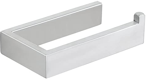 SAYAYO Dérouleur Porte Papier Toilette Mural, Support Porte Rouleau Papier Toilette en Acier Inoxydable pour Salle de Bain ou Cuisine, 15CM, Brossé, EGKN2211-LS