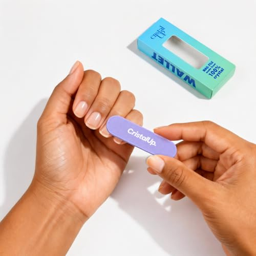 Crystal Nail File 2 in, Mini Glass File Ideal for Wallet, Durable, Gentle on Nails, Perfect for Travel, Home, Office and On the Go, Compact for Quick Touch Ups
