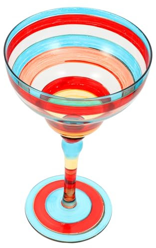 Gatuida Vidrio Pintado Mano Copa De Margarita Decorativa Cristalería Pintada Para Cocina Decoración De Mesa Copa De Margarita Pintada Artista Mano Vidrio Pintado