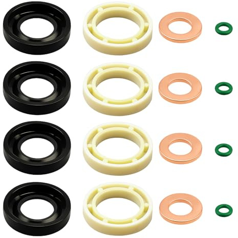 Junta inyectora 1.6 hdi Kit juntas inyectoras, kit juntas tóricas de inyector de combustible, juntas de inyector para condiciones de alta temperatura y presión, compatible con Berlingo C2 C3 C4