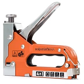 Holothurian - Grapadora Manual 4-8 mmTapicero 4 en 1 Compacta y Metálica para Tapizar y Carpintería Ligera | Incluye 800 Grapas | Ideal como Grapadora para Cables Pared, Bricolaje