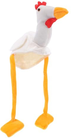 ibasenice Sombrero de Peluche Pollito Divertido para Adultos Gorro de Animal para Cosplay y Disfraces Accesorio para Fiestas y Carnavales Color Blanco Material Duradero y Decorativo