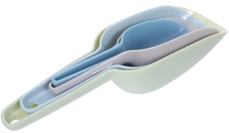 POPETPOP 4 St Plastiskopa för Is och Torrvaror Lätt Design Formad Skopa Stapelbar och Hygienisk för Kök Bar Godis Flingor och Självservering Slumpmässig Färg
