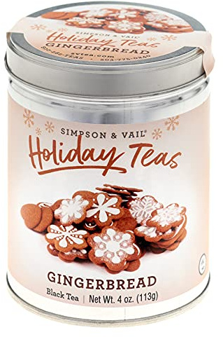 Simpson & Vail, Gingerbread Black Tea Blend, Holiday Collection - 4 Ounce Tin / 50 Cups