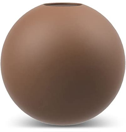 Cooee Design - Vaso a sfera – Vaso per fiori, vaso – Colore: marrone cocco – Porcellana con superficie Soft Touch – Diametro: 20 cm