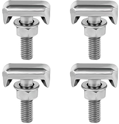 Bigxin 4 Stück T-Bolt-Batterieklemme für Auto, M6 Edelstahl 304 Ersatzterminal Universal