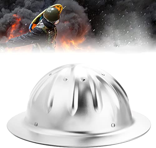 Aluminiumhelm Schutzhelme Arbeitshelm Hochfester Helm Bauarbeiterhelm Bauhelm, mit 4 Punkt Gurtband and verstellbarem Helm, Für Bergbau Öl Stahl Bauwesen Docks
