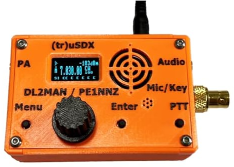 tr usdx transceiver 5-Band usdx Multimode QRP Assembled with case solid orange by PE1NNZ and DL2MAN