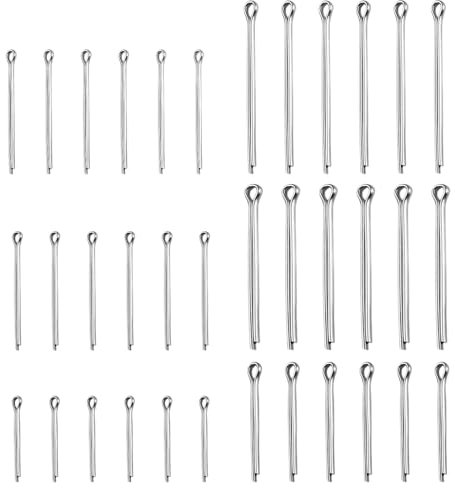 100 Stück Splinte,Splintensortiment aus Stahl,Splintensortiment,Splintenset (M1,5 bis M2,5),für Autos,LKWs,Motorreparatur, Anhängerkupplungsbolzen,6 Größen