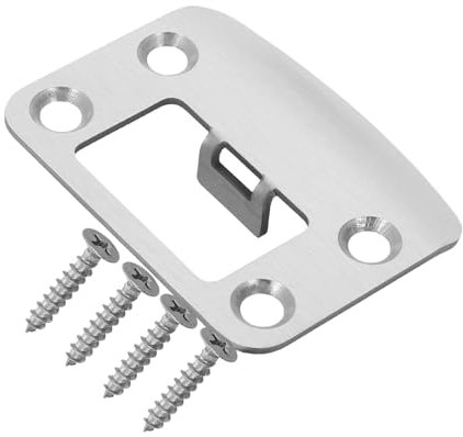 POPETPOP Gâche De Porte Étendue Acier Inoxydable Restaurateur De Loquet Plaque De Gâche Pour Réparation Et Renforcement Intérieur De Serrure