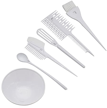 DEARMAMY 6pezzi Strumenti Per Dei Ciotola Per Mescolare Pettini Per Kit Per Miscelare Set Strumenti Per Colorazione Dei Bianco