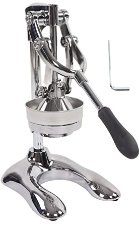 Manual Press Juicer Stainless Steel Heavy Duty Hand Pressed Juicer Fruit Squeezer with U Shaped Base for Home Kitchen Use