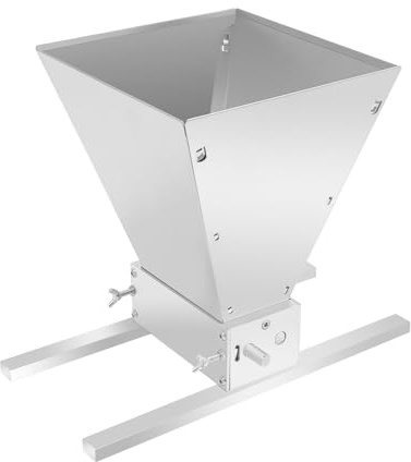 YIEMJS Macinino manuale per cereali, in carbonio, acciaio inox e alluminio, capacità 4 l, con precisione di 0,2 mm, 0-2,5 mm, con manovella e 2 strisce in alluminio