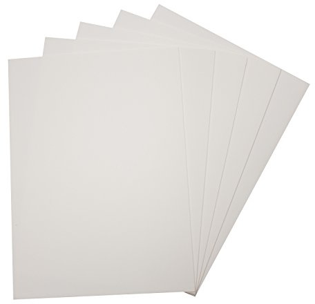 folia 23500 – skumgummi, 5 ark, 2 mm, ca 29 x 40 cm, vit – perfekt för olika hantverk