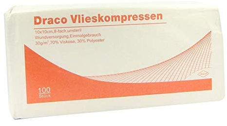 VLIESKOMPRESSEN 10x10 cm unsteril 8fach 100 St
