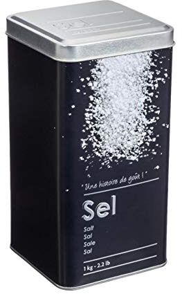 Edizione nera della saliera in metallo da 1 kg