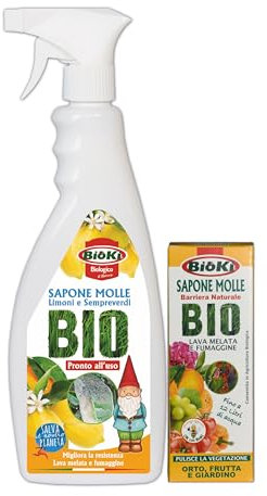 Sapone Molle Potassico Speciale per Limoni ed Agrumi + Ricarica utile per 10 Litri di Prodotto Pronto all'Uso, Offerta riservata ai Clienti Amazon