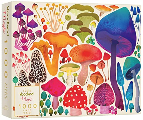 Elena Essex Jigsaw Puzzle - Woodland Magic/Jigsaw Puzzles Age 14+ for Adults 1000 / Jigsaws 1000 Pieces for Adults/Fungi Nature Wildlife Mushroom Puzzle/Size 70x50cm