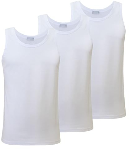Liabel Canotta Uomo 2828-223 in Cotone Caldo 100% Interlock. Conf. 3pz. Bianco M
