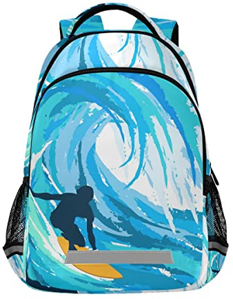 Vnurnrn Surf De Mer Garçons Sacs Cartable à Dos à Cartable Étudiants Sac pour Scolaire Filles