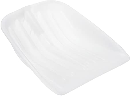 PATIKIL 20x17 Plastik Schneeschaufel Large Kapazität Schneefräse Tragbar Schnee Entfernungsgerät für Auffahrt Auto Haus Garage Kehren Weiß