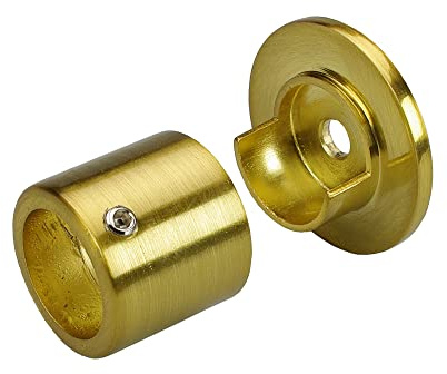 Ourdeco Wandlager für Gardinenstangen oder Innenlaufprofile, ø 16 mm Durchmesser, 1 Stück, Farbe gold-matt