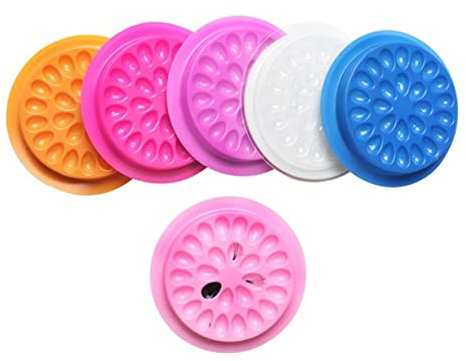 Beavorty 20pezzi Vassoio Per Extension Con Base Portaciglia Rosa Per Estetiste e
